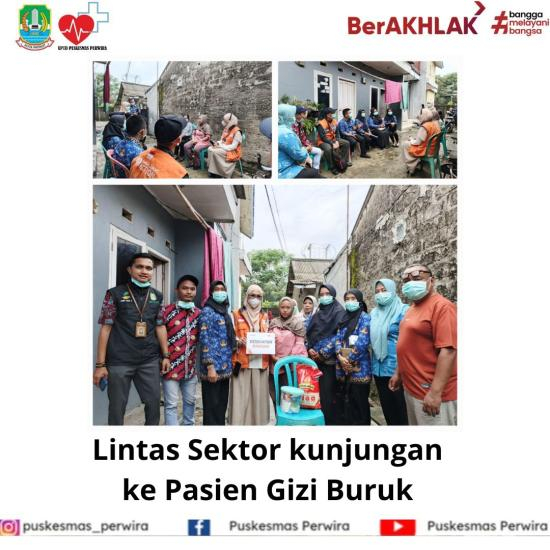 Kunjungan Lintas Sektor ke Balita Gizi Buruk di kelurahan Perwira 2025